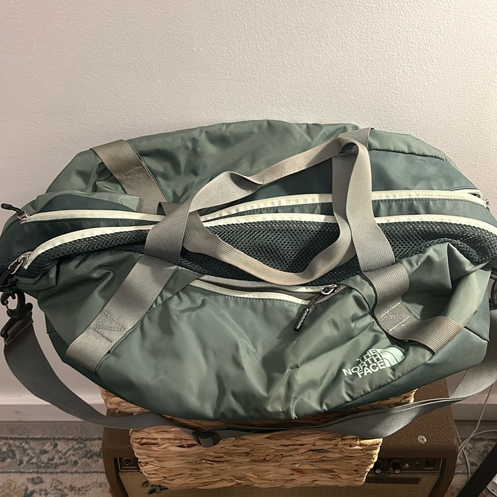 The North Face duffle bag in green